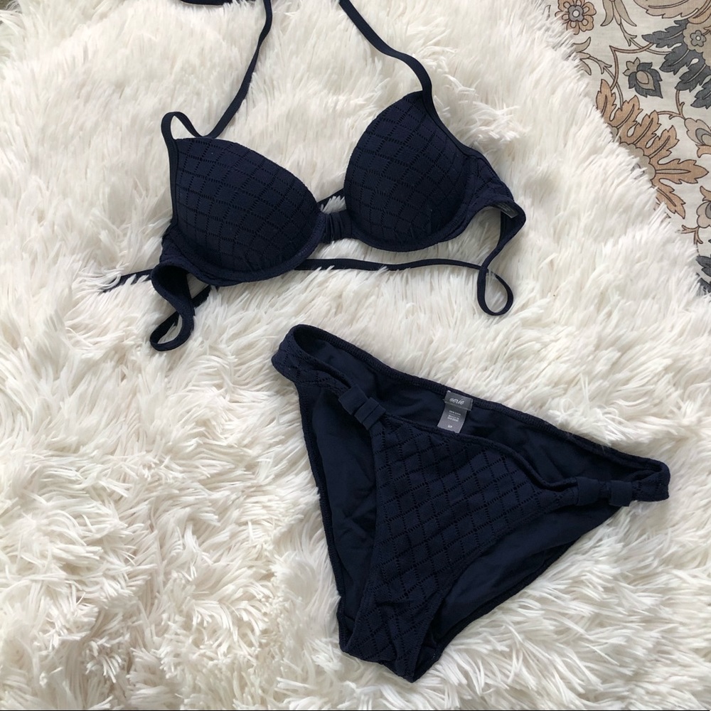 AERIE navy bikini set